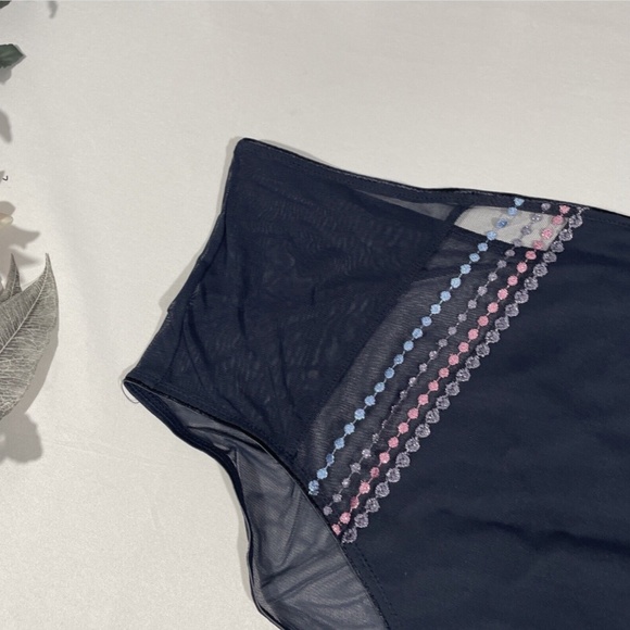 NWT‎ Elomi [ 4XL ] Matilda Embellished Briefs in Unicorn Blue/Grey - Picture 5 of 11